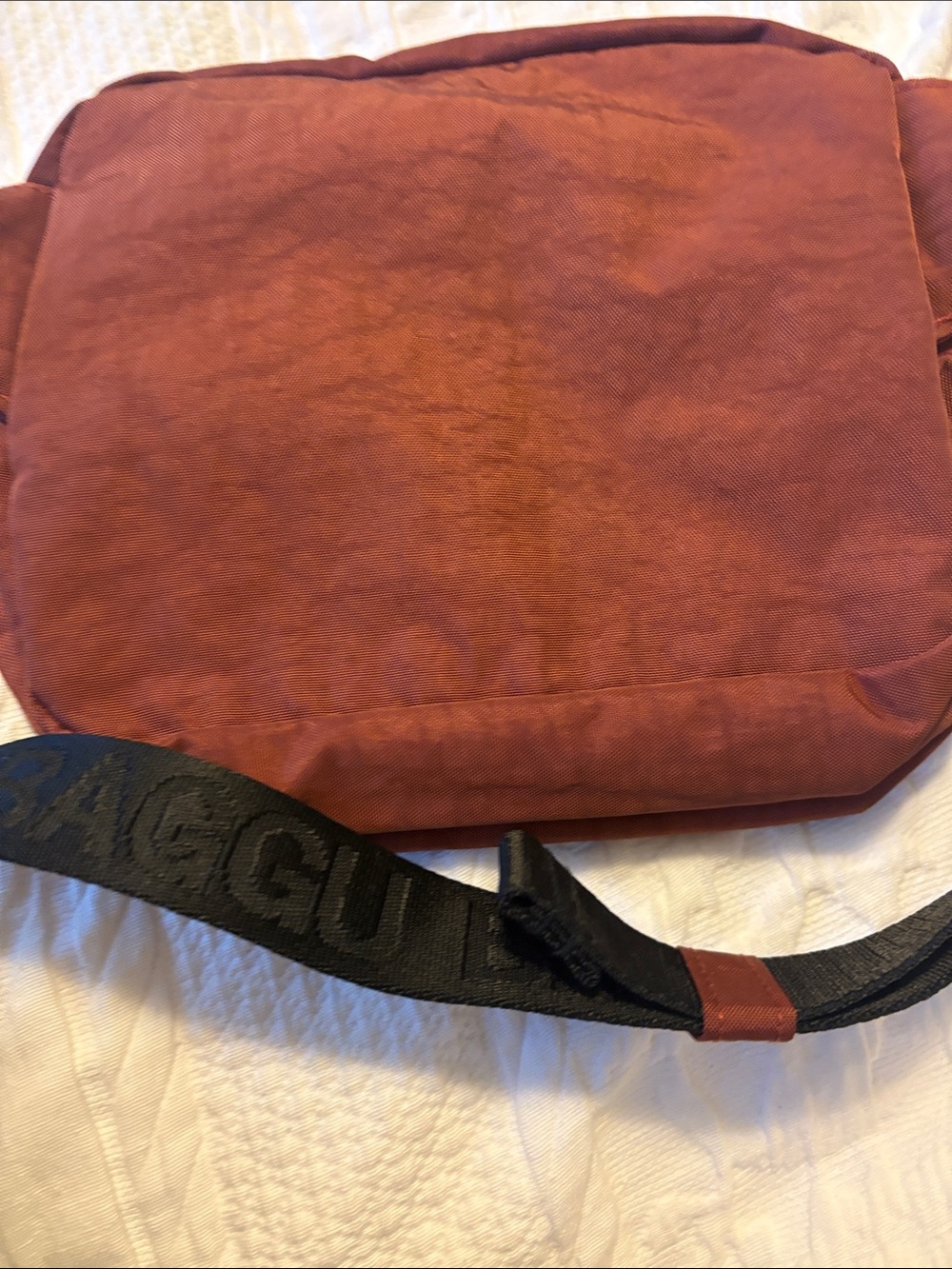 NWT BAGGU Rust Orange Women's Belt Bag with Front Zip Pocket - Picture 2 of 5
